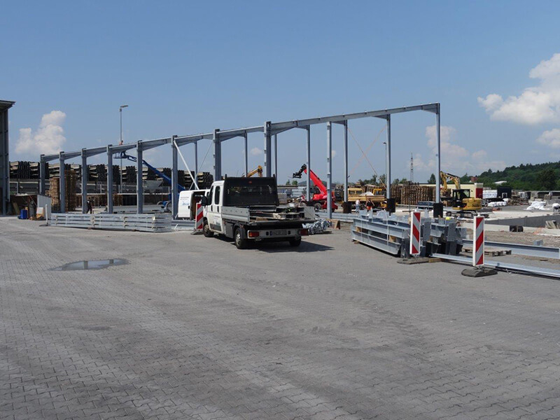 2016 Neubau Lagerhalle Gerüst