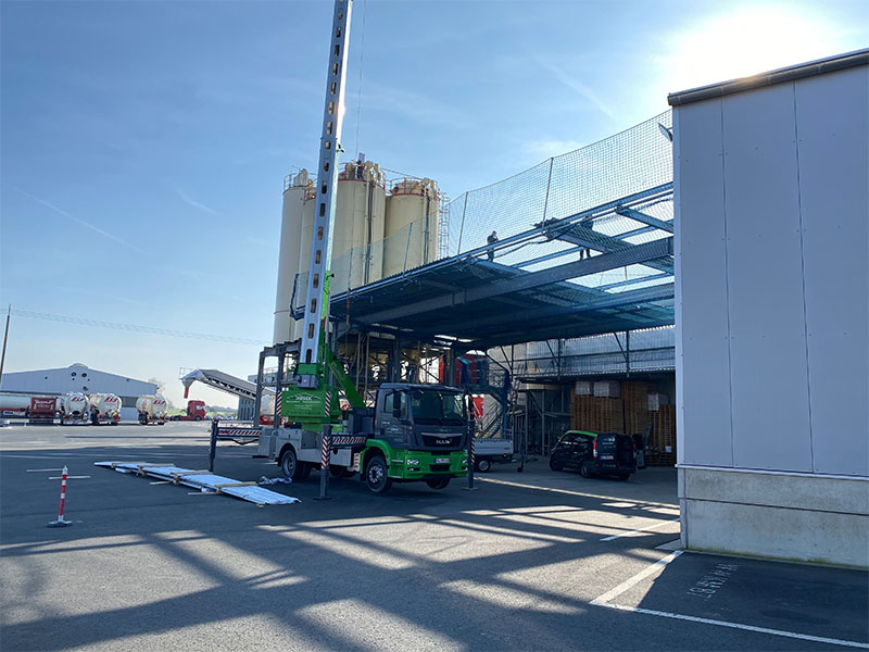 2020 Überdachung Lagerflächen Spedition Hochsilolager