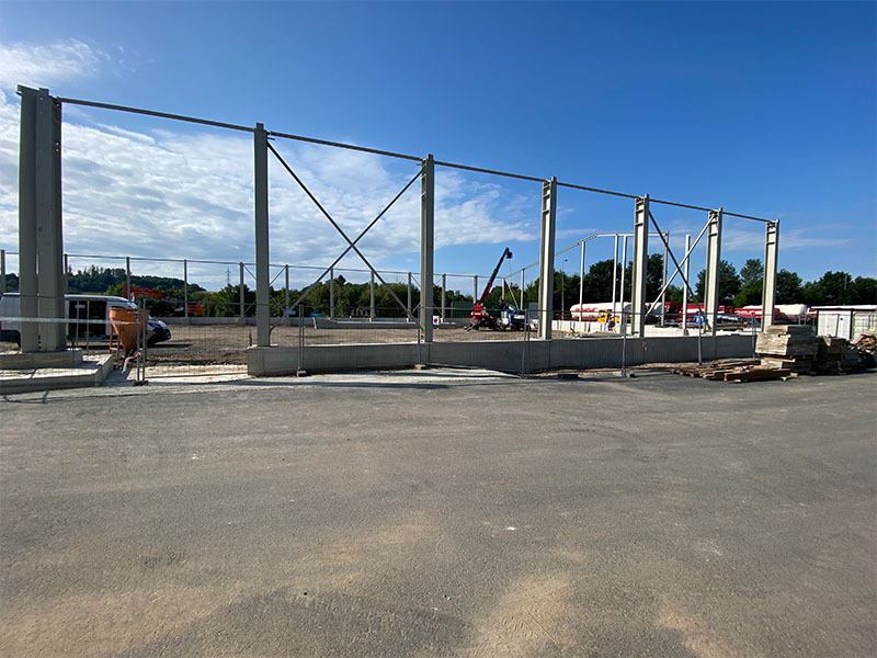 2022 Lagerhalle Nummer 5 Kran Stahl Neubau