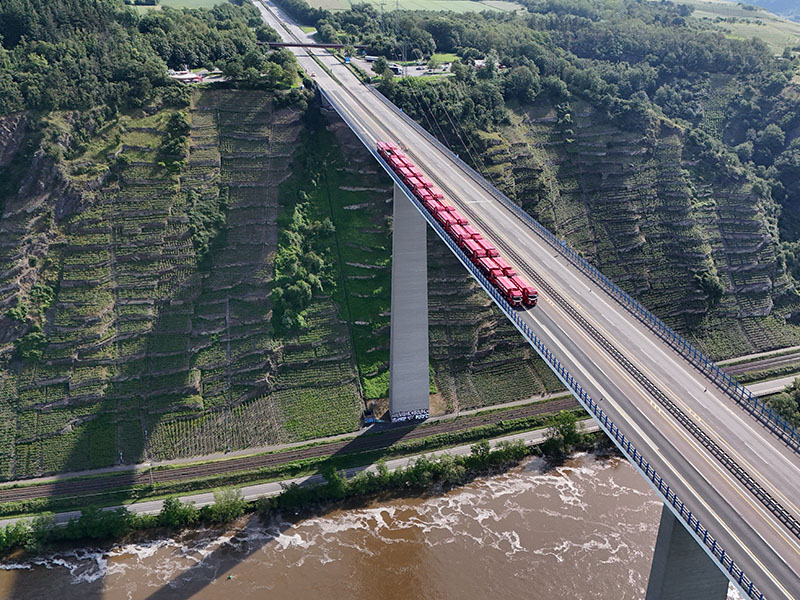 Moseltalbrücke Belastungstest